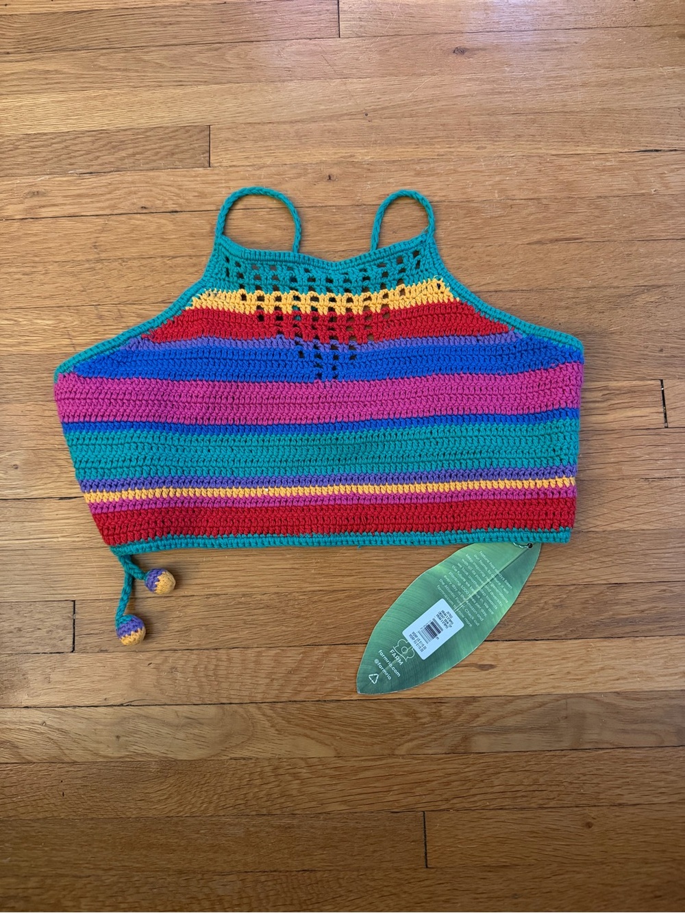 FARM crochet bikini top